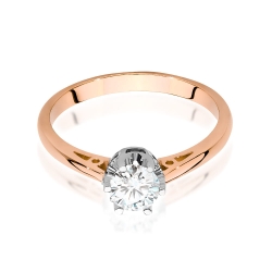 Pierścionek zaręczynowy z różowego złota z diamentem 0,50ct Fire Of Love