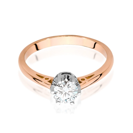 Przejdź do produktu Pierścionek zaręczynowy z różowego złota z diamentem 0,50ct Fire Of Love 