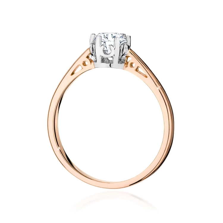 Pierścionek zaręczynowy z różowego złota z diamentem 0,50ct Fire Of Love