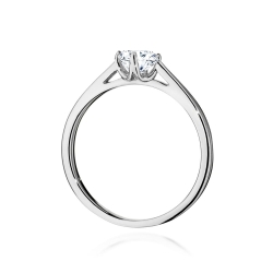 Pierścionek zaręczynowy z białego złota z diamentem 0,50ct Fire Of Love