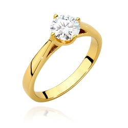 Pierścionek zaręczynowy z żółtego złota z diamentem 0,70ct Fire Of Love