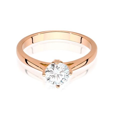 Przejdź do produktu Pierścionek zaręczynowy z różowego złota z diamentem 0,70ct Fire Of Love 