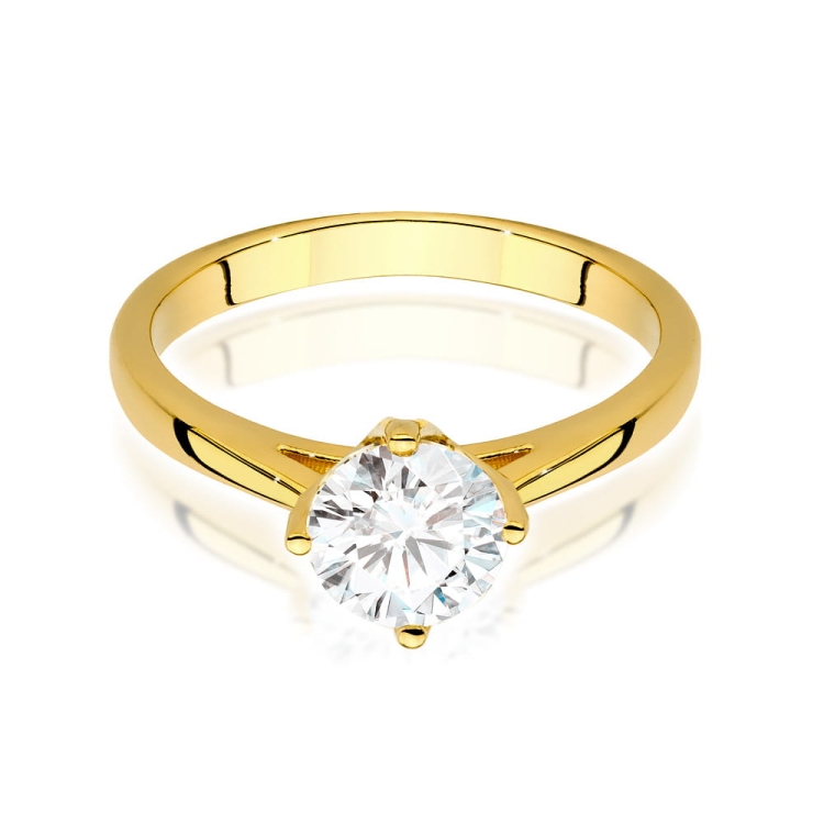 Pierścionek zaręczynowy z żółtego złota z diamentem 1,00ct Fire Of Love