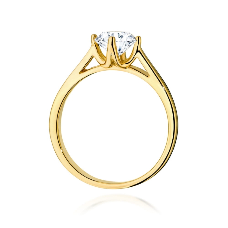 Pierścionek zaręczynowy z żółtego złota z diamentem 1,00ct Fire Of Love