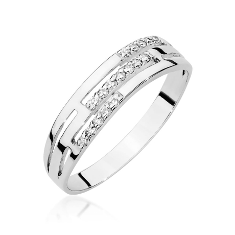 Przejdź do produktu Pierścionek zaręczynowy z białego złota z diamentami 0,15ct Fire Of Love