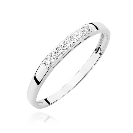 Przejdź do produktu Pierścionek zaręczynowy z białego złota z diamentami 0,10ct Fire Of Love 