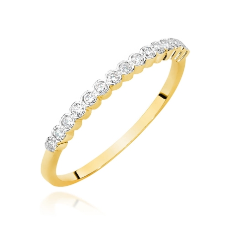Przejdź do produktu Pierścionek zaręczynowy z żółtego złota z diamentami 0,07ct Fire Of Love