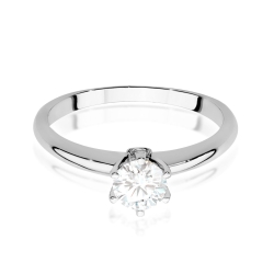 Pierścionek zaręczynowy z białego złota z białym szafirem i diamentami 0,04ct Fire Of Love