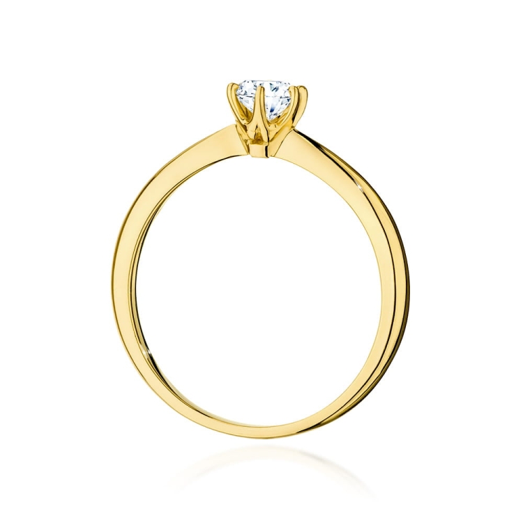 Pierścionek zaręczynowy z żółtego złota z brylantem 0,50ct Fire Of Love