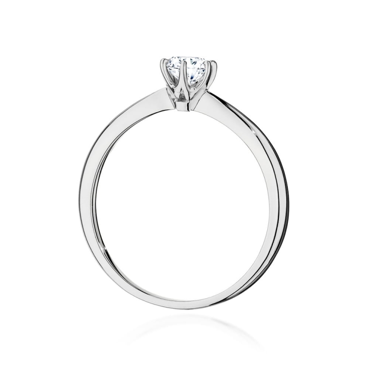 Pierścionek zaręczynowy z białego złota z brylantem 0,50ct Fire Of Love