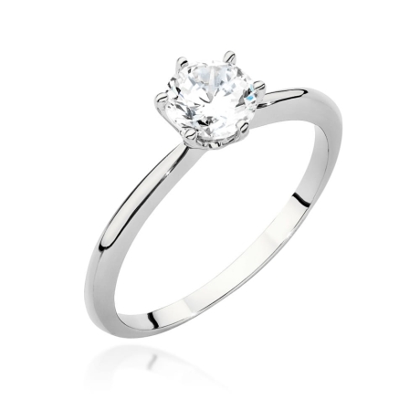 Przejdź do produktu Pierścionek zaręczynowy z białego złota z brylantem 0,70ct Fire Of Love