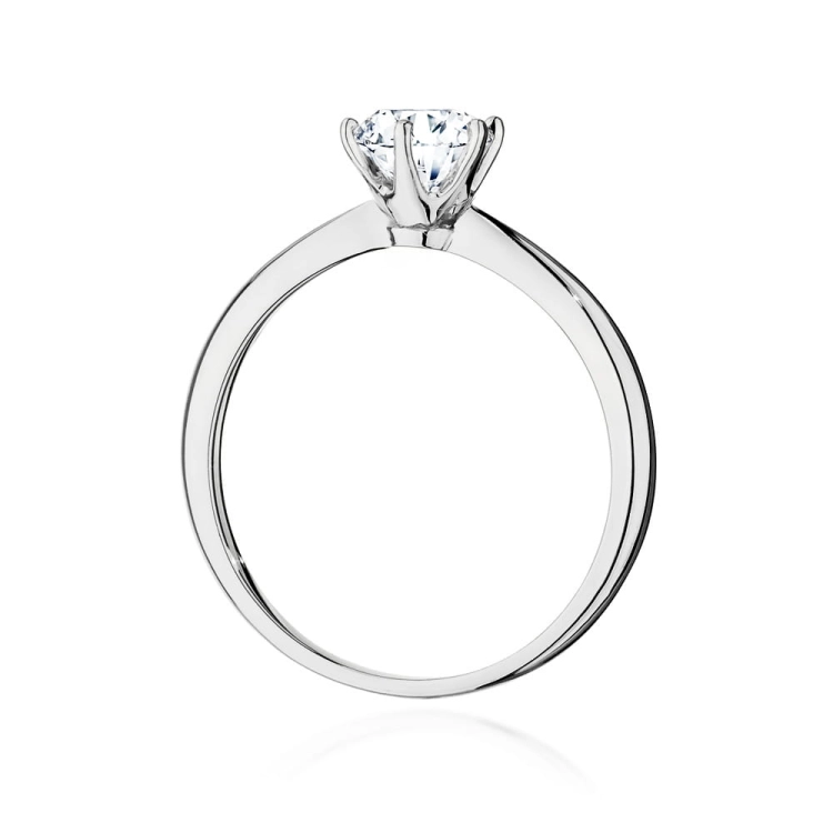 Pierścionek zaręczynowy z białego złota z brylantem 0,70ct Fire Of Love