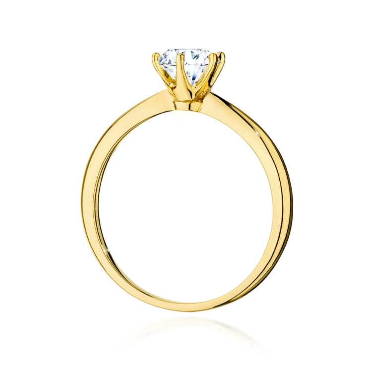 Pierścionek zaręczynowy z żółtego złota z brylantem 0,70ct Fire Of Love