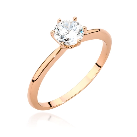 Przejdź do produktu Pierścionek zaręczynowy z różowego złota z brylantem 0,70ct Fire Of Love