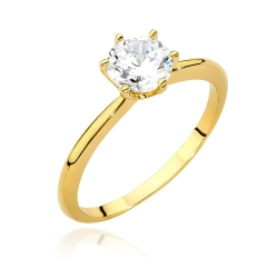 Pierścionek zaręczynowy z żółtego złota z brylantem 1,00ct Fire Of Love