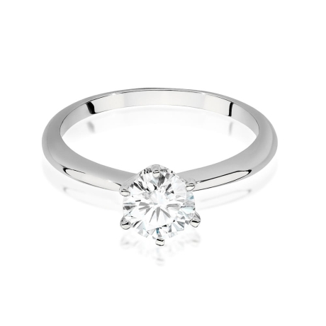 Przejdź do produktu Pierścionek zaręczynowy z białego złota z brylantem 1,00ct Fire Of Love