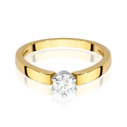 Pierścionek zaręczynowy z żółtego złota z diamentem 0,25ct Fire Of Love