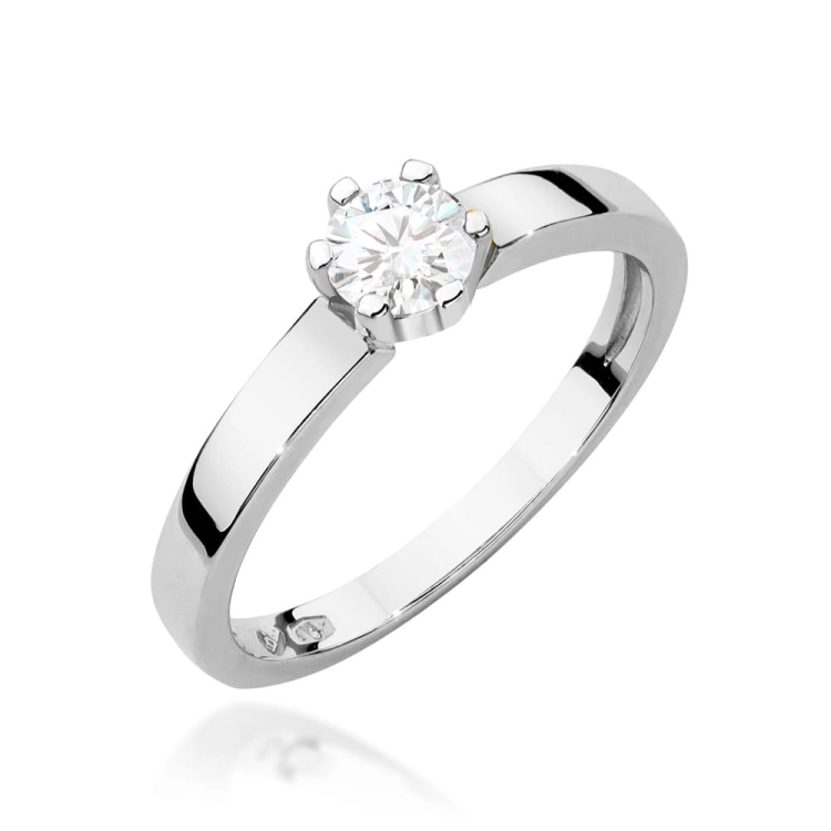 Pierścionek zaręczynowy z białego złota z diamentem 0,25ct Fire Of Love