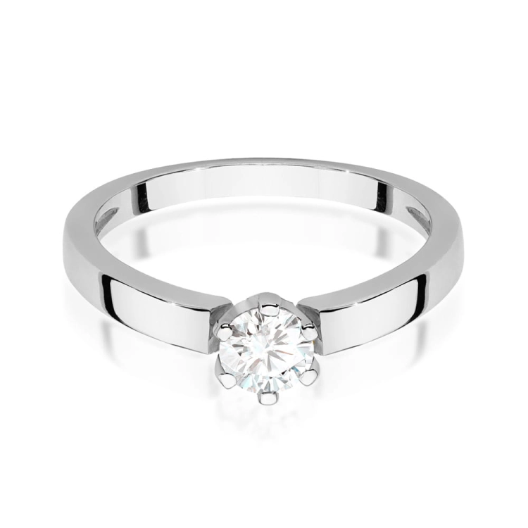 Pierścionek zaręczynowy z białego złota z diamentem 0,25ct Fire Of Love