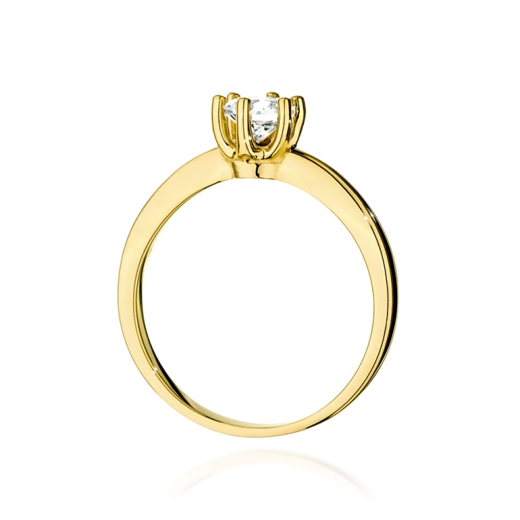 Pierścionek zaręczynowy z żółtego złota z brylantem 0,50ct Fire Of Love