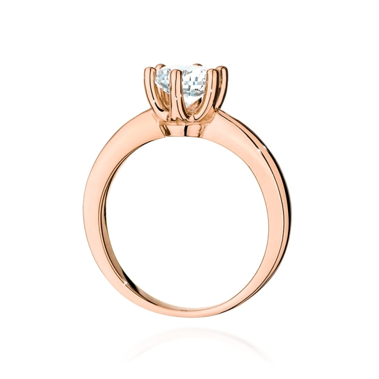 Pierścionek zaręczynowy z różowego złota z brylantem 1,00ct Fire Of Love