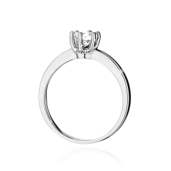 Pierścionek zaręczynowy z białego złota z brylantem 0,50ct Fire Of Love