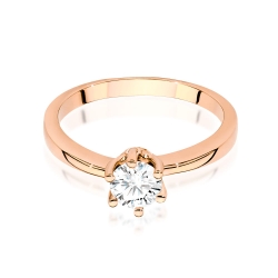 Pierścionek zaręczynowy z różowego złota z brylantem 0,50ct Fire Of Love