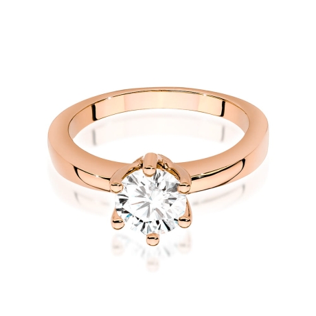 Przejdź do produktu Pierścionek zaręczynowy z różowego złota z brylantem 0,70ct Fire Of Love