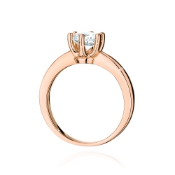 Pierścionek zaręczynowy z różowego złota z brylantem 0,70ct Fire Of Love
