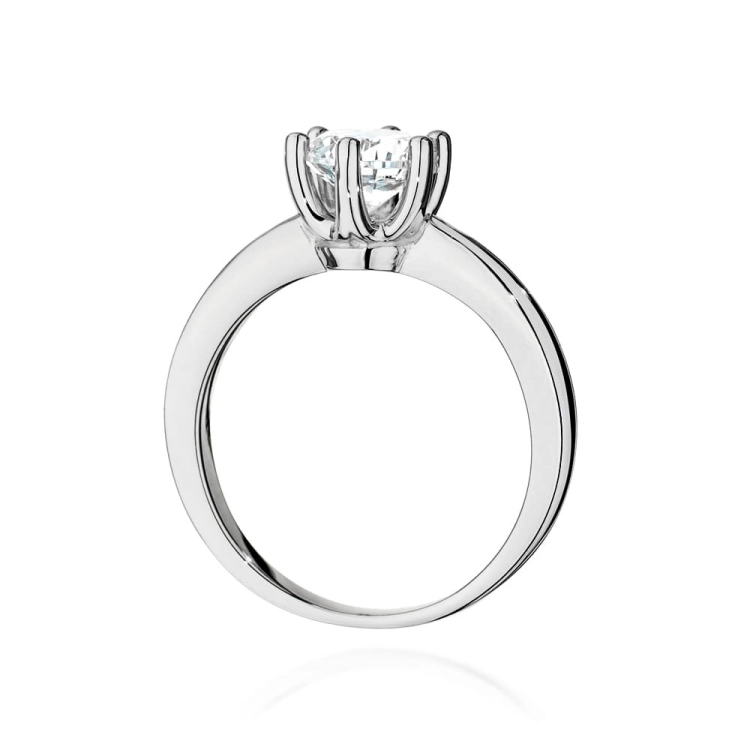 Pierścionek zaręczynowy z białego złota z brylantem 1,00ct Fire Of Love