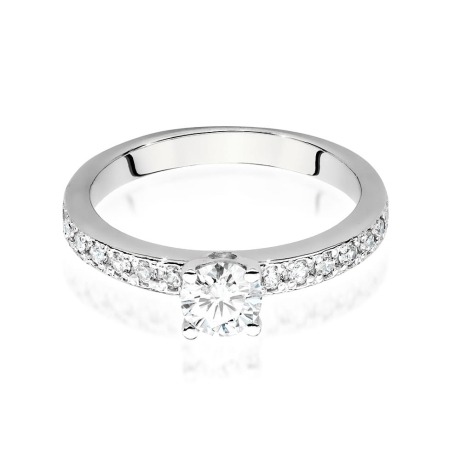 Przejdź do produktu Pierścionek zaręczynowy z białego złota z brylantem 0,40ct Fire Of Love