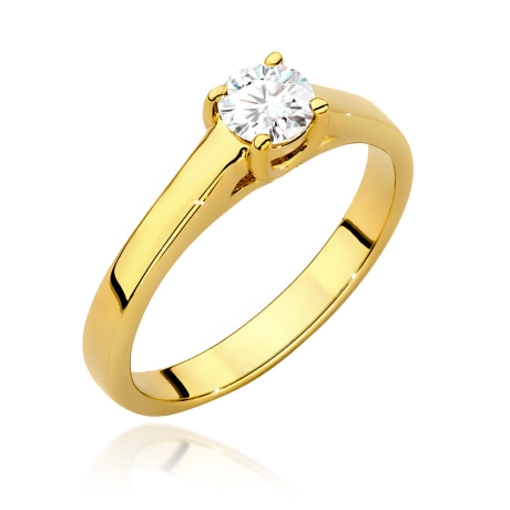 Przejdź do produktu Pierścionek zaręczynowy z żółtego złota z diamentem 0,40ct Fire Of Love 