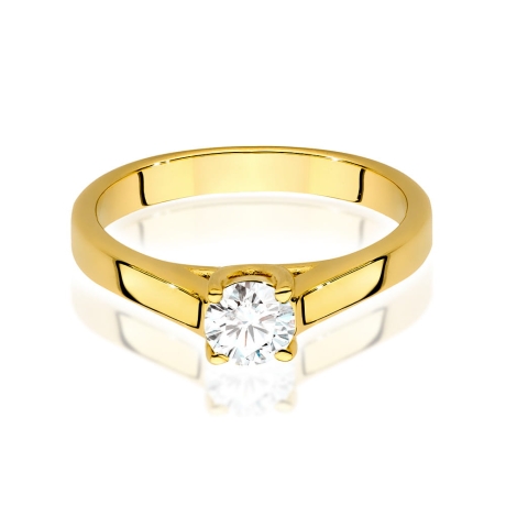 Przejdź do produktu Pierścionek zaręczynowy z żółtego złota z diamentem 0,40ct Fire Of Love 