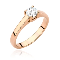 Pierścionek zaręczynowy z rózowego złota z diamentem 0,50ct Fire Of Love