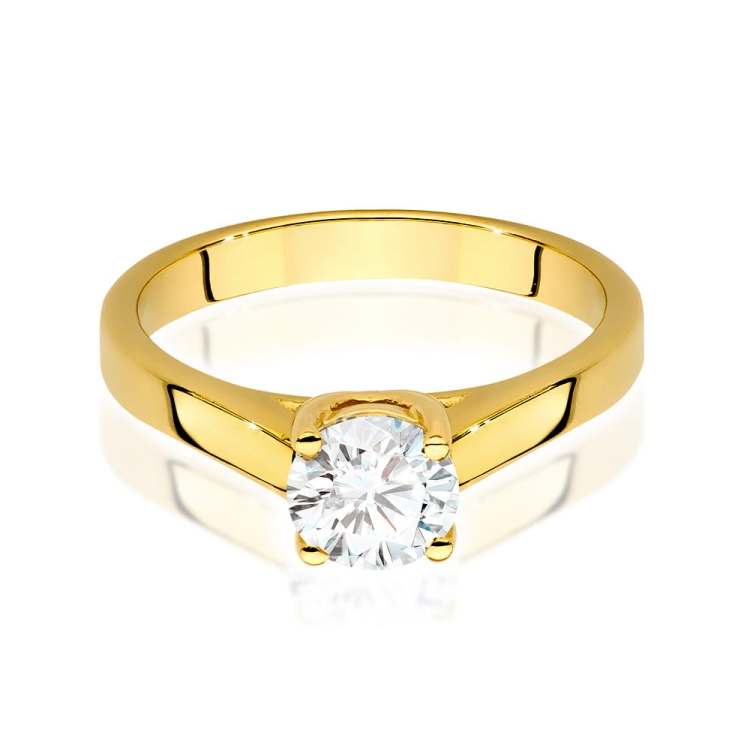 Pierścionek zaręczynowy z żółtego złota z diamentem 0,70ct Fire Of Love