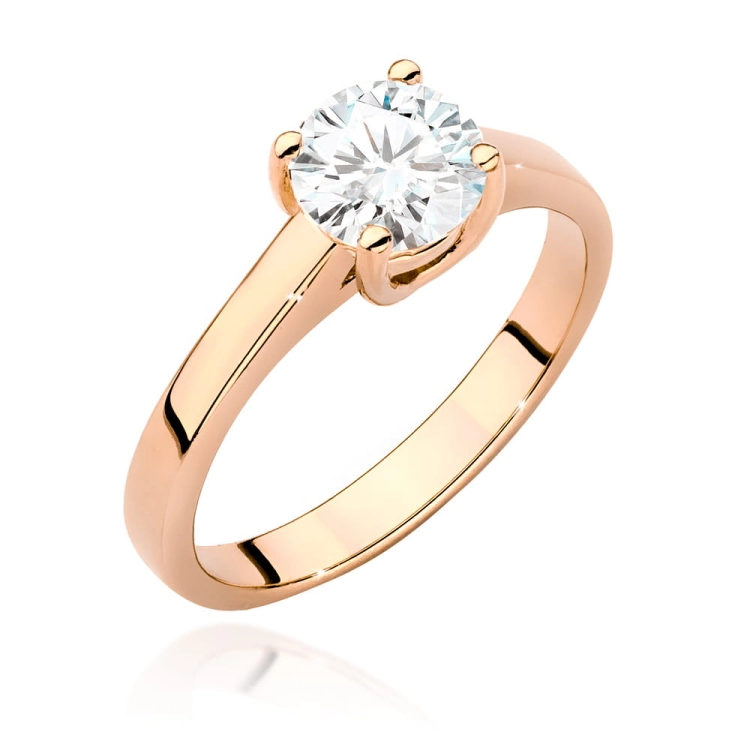 Pierścionek zaręczynowy z różowego złota z diamentem 1,00ct Fire Of Love