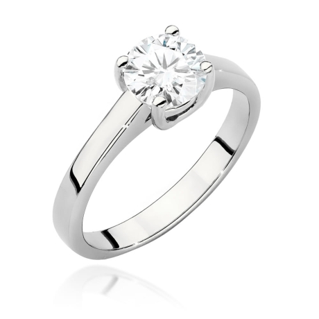 Przejdź do produktu Pierścionek zaręczynowy z białego złota z diamentem 1,00ct Fire Of Love 