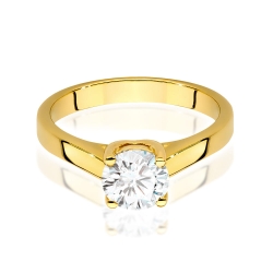 Pierścionek zaręczynowy z żółtego złota z diamentem 1,00ct Fire Of Love