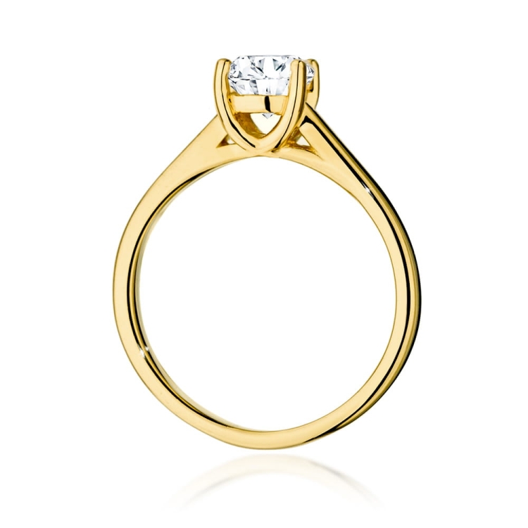 Pierścionek zaręczynowy z żółtego złota z diamentem 1,00ct Fire Of Love