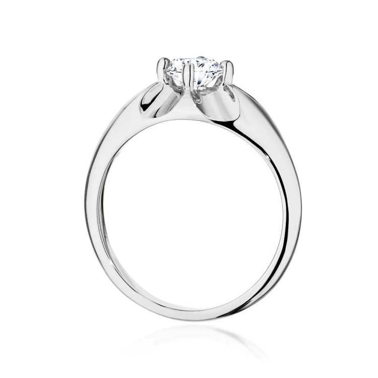 Pierścionek zaręczynowy z białego złota z brylantem 0,50ct Fire Of Love