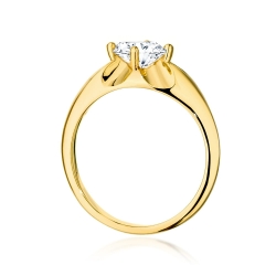 Pierścionek zaręczynowy z żółtego złota z brylantem 0,70ct Fire Of Love