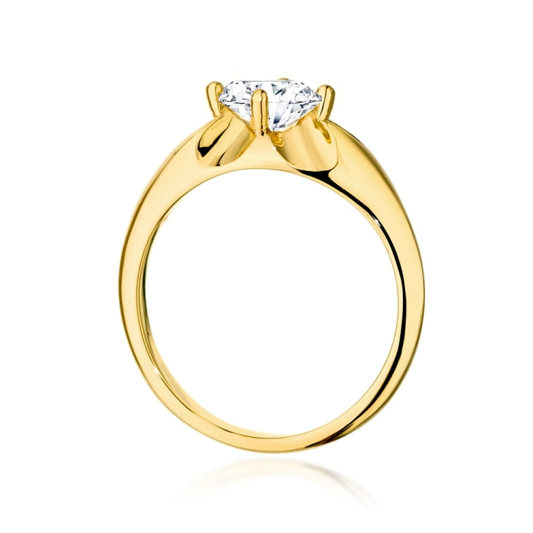 Pierścionek zaręczynowy z żółtego złota z brylantem 0,70ct Fire Of Love
