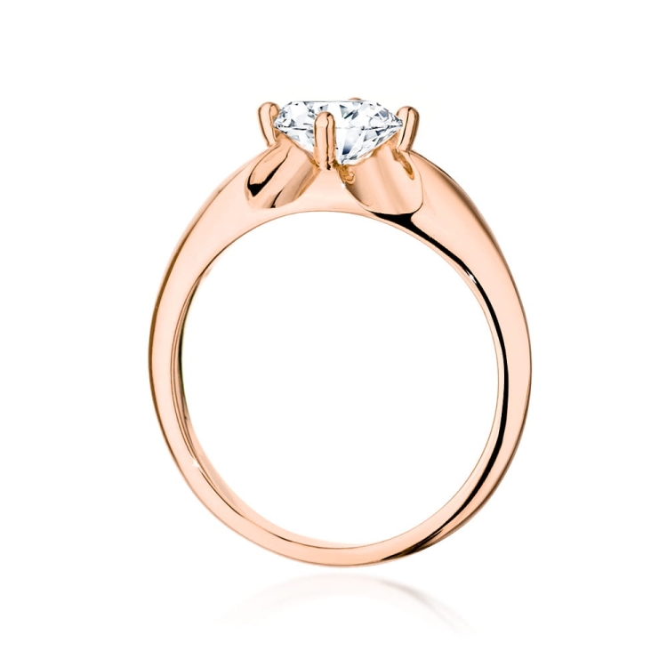 Pierścionek zaręczynowy z różowego złota z brylantem 0,70ct Fire Of Love
