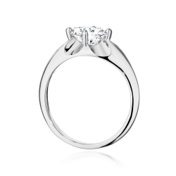 Pierścionek zaręczynowy z białego złota z brylantem 1,00ct Fire Of Love