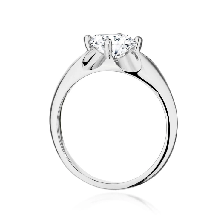 Pierścionek zaręczynowy z białego złota z brylantem 1,00ct Fire Of Love