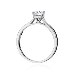 Pierścionek zaręczynowy z białego złota z centralnym diamentem 0,70ct Fire Of Love