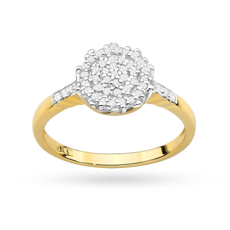 Przejdź do produktu Pierścionek zaręczynowy z żółtego złota z diamentami 0,23ct Fire Of Love