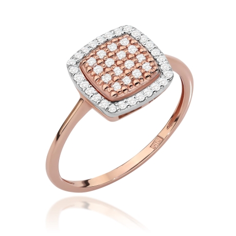 Przejdź do produktu Pierścionek zaręczynowy z różowego złota z diamentami 0,28ct Fire Of Love