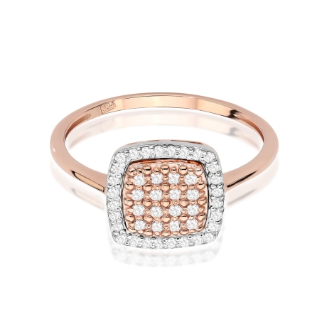 Przejdź do produktu Pierścionek zaręczynowy z różowego złota z diamentami 0,28ct Fire Of Love