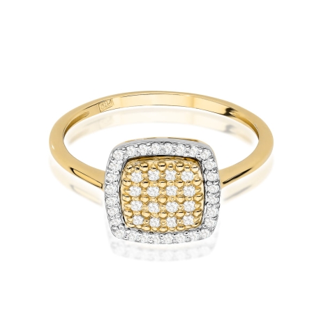 Przejdź do produktu Pierścionek zaręczynowy z żółtego złota z diamentami 0,28ct Fire Of Love